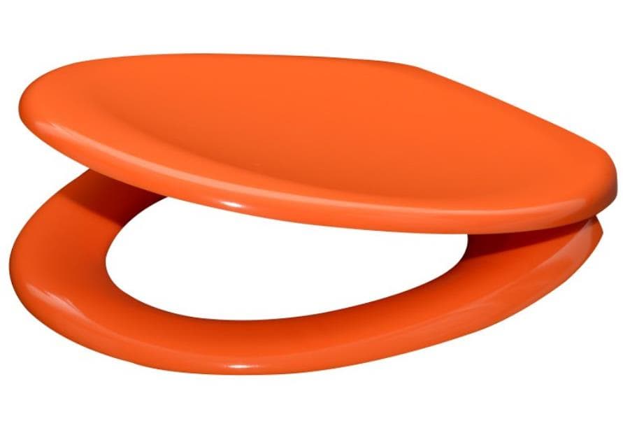 Bathroom colored UF toilet seat with soft close